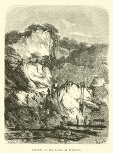 Descenso de las rocas en Sibucuni de Edouard Riou